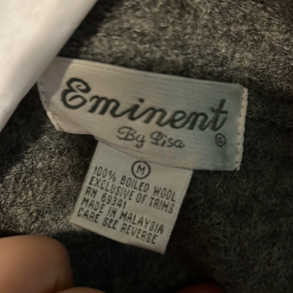 Eminent by Lisa boiled wool jacket sweater vintage - Picture 4 of 6